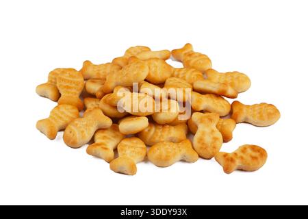 Fish crackers on a white background Stock Photo