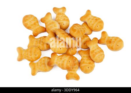 Fish crackers on a white background Stock Photo