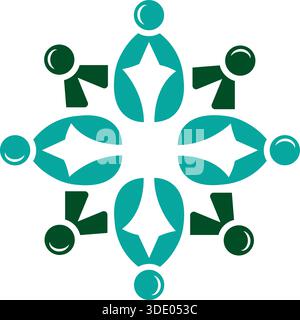 Abstract Circle Connection Network Logo Design Business Vector Template Icon Stock Vector