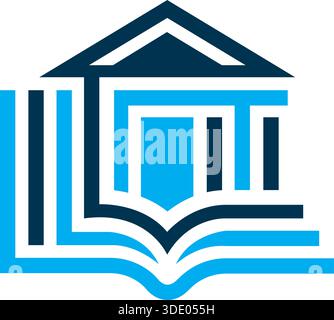 Book Building Education Library Logo Design Learning Vector Template Icon Stock Vector