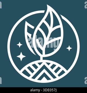 Leaf Nature Farming Eco Agriculture Logo Vector Template Design Stock Vector