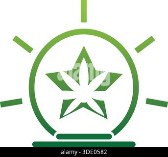 Star Light Circle Leadership Achievement Logo Template Vector Design Stock Vector