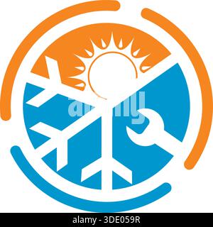 Tool Gear Sun Energy Logo Design Industry Vector Template Icon Stock Vector