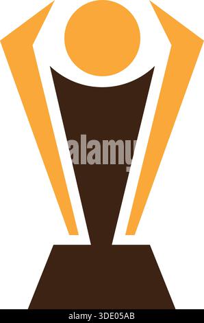 Trophy Award Winner Achievement Logo Design Vector Template Stock Vector