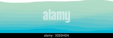 Abstract ocean waves in gradient blue hues for design projects Stock Vector
