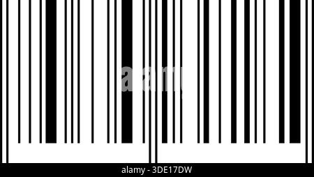 Barcode label template for packaging isolated on white background. Bar code icon. Visual data digital representation with manufacturer, product or Stock Vector