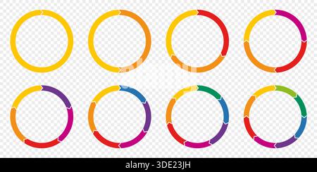 Colourful circle diagrams designs for infographic Stock Vector