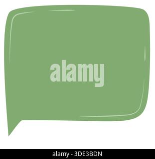 Green Fluid Hand Drawn Message Sticker Stock Vector