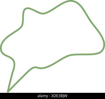 Green Squiggle Hand Drawn Chat Bubble Stock Vector