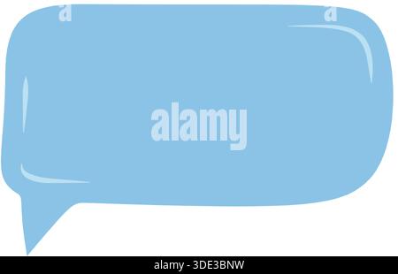 Blue Hand Drawn Organic Speech Bubble Stock Vector