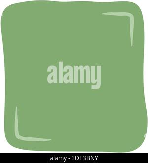 Hand Drawn Green Fluid Wavy Quote Box Stock Vector