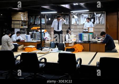 Japanese people working at office,Kyoto,Japan. Stock Photo