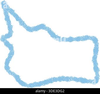 Blue Crayon Squiggle Talk Bubble Stock Vector