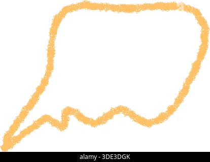 Wavy Chalk Speech Balloon Outline Icon Stock Vector