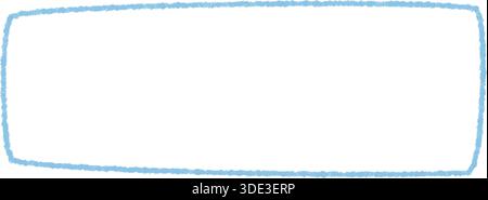 Crayon Rectangle Text Box Template Stock Vector