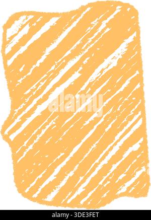 Yellow Crayon Squiggle Handdrawn Textbox Stock Vector