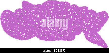 Purple Crayon Squiggle Speech Bubble Stock Vector