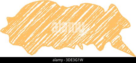 Wavy Fluid Crayon Speech Balloon Sketch Stock Vector