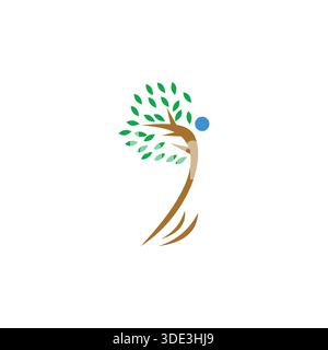 People tree icon illustration representing community, family, growth, unity, and connection. Suitable for business, education, social, ecology, teamwo Stock Vector