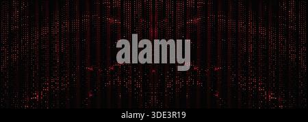 a representation of data like binary code or a particle wave pattern Stock Photo