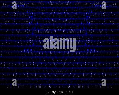 a representation of data like binary code or a particle wave pattern Stock Photo
