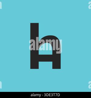 Minimalist HA initial letter monogram icon with a clean, modern, and elegant style. Ideal for branding, corporate identity, digital media, stationery, Stock Vector