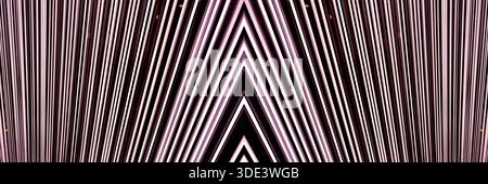 abstract straight neon lights on dark background Stock Photo