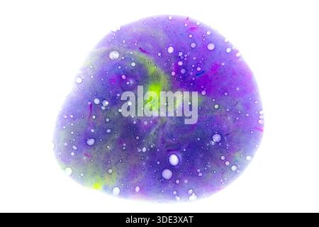 Colorful slime texture background with air bubbles, like a galaxy Stock Photo