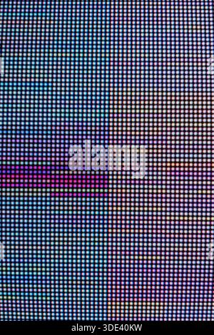 Screen Glitches - Digital and Analogue Television or Monitor Interference Stock Photo