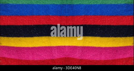 multicolored cotton fabric fills the photo Stock Photo