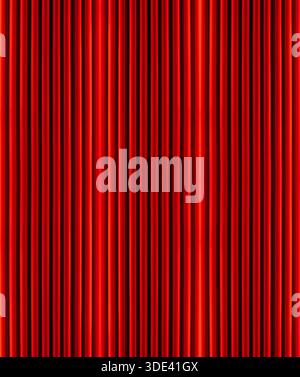 vibrant red velvet curtains with vertical pleats, creating a rich, textured background. The curtains are evenly spaced, with a slight sheen that highl Stock Photo