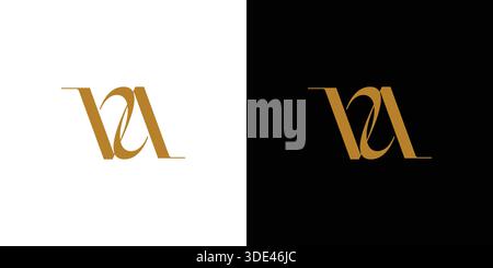 Elegant and luxurious VA letter initial logo design Stock Vector
