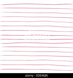 Whimsical line sketch seamless pattern, cute romantic doodle background. Pink graph geometric texture. Notebook sheet, checkered paper background. Vector illustration Stock Vector