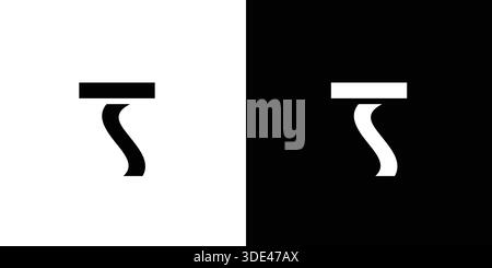Modern and unique letter TS initials logo design Stock Vector