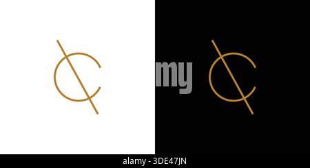 Simple and modern letter C initials logo design Stock Vector