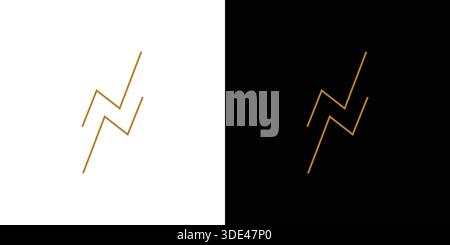 Simple and unique letter N initials logo design Stock Vector