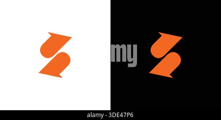 Simple and Modern S arrow logo design Stock Vector