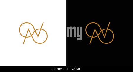 Unique and luxurious N letter initial logo design Stock Vector