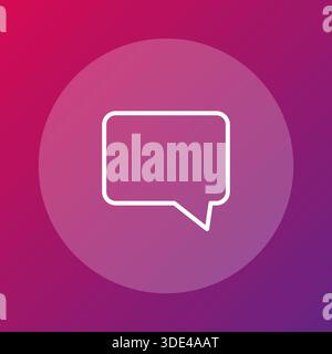 Sophisticated communication bubble. Digital message Vector. Social talk symbol. Beautiful vibrant colorful gradient background. EPS 10. Stock Vector