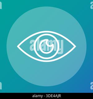 Sophisticated visual observation. Human vision Vector. Security surveillance symbol. Beautiful vibrant gradient background. EPS 10. Stock Vector