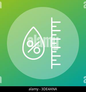 Atmospheric humidity icon. Water drop Vector. Moisture percentage symbol. Professional climate characteristic. EPS 10. Stock Vector