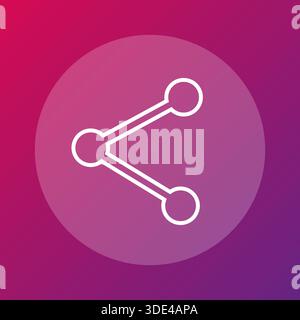 Sophisticated network connectivity. Global communication Vector. Media share symbol. Beautiful vibrant gradient background. EPS 10. Stock Vector