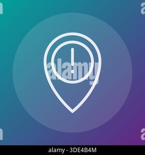 Professionalized alerting icons. Internationalized geographical Vector. Sophisticatedly location symbols. Refreshing teal backdrop. EPS 10. Stock Vector