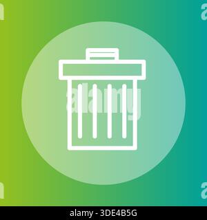 Professional trash icon. Waste basket Vector. Garbage container symbol. Effective removal characteristic. EPS 10. Stock Vector