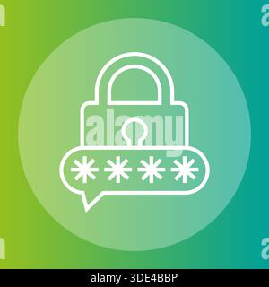 Secure password icon. Privacy asterisk Vector. Secret code symbol. Protected authentication characteristic. EPS 10. Stock Vector