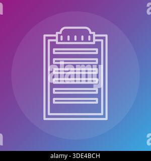 Professionalized clipboard icons. Internationalized educational Vector. Sophisticatedly document symbols. Magnificently pink backdrop. EPS 10. Stock Vector