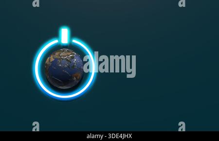 button earth day planet ecology environment sustainable nature recycling earth day copy space april reusing protection business buttons click power te Stock Photo
