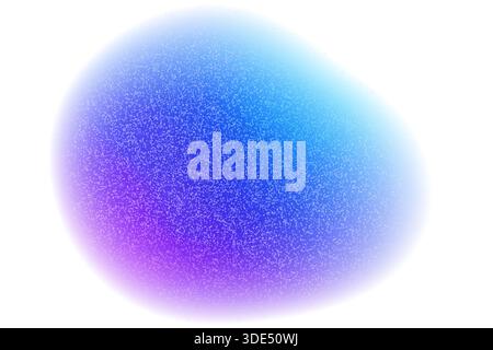 Gradient circle design with blurred y2k aura and neon blue and purple hues. Stock Vector