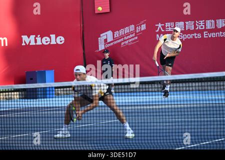 Alexandre Muller, a French tennis player, during a match at the Hong