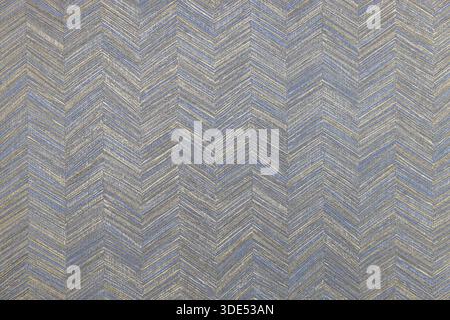 Blue Herringbone Wallcovering Texture Pattern Stock Photo